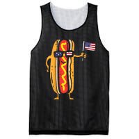 Hotdog Sunglasses American Flag USA Funny 4th Of July Fourth Mesh Reversible Basketball Jersey Tank