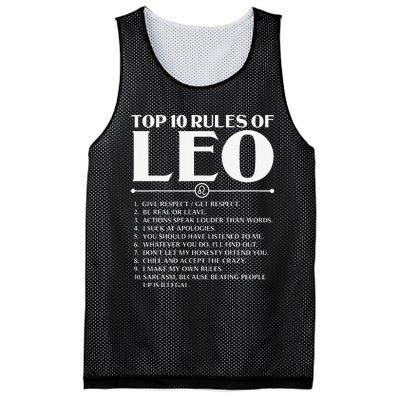 Horoscope Symbols Astrology Sign Top 10 Rules Of Leo Mesh Reversible Basketball Jersey Tank