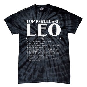 Horoscope Symbols Astrology Sign Top 10 Rules Of Leo Tie-Dye T-Shirt