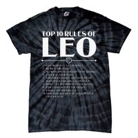 Horoscope Symbols Astrology Sign Top 10 Rules Of Leo Tie-Dye T-Shirt