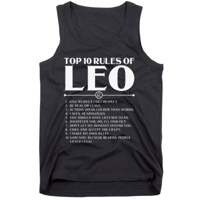 Horoscope Symbols Astrology Sign Top 10 Rules Of Leo Tank Top