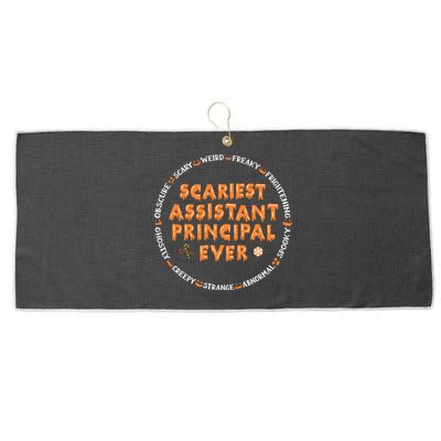 Halloween Scariest Assistant Principal Gift Large Microfiber Waffle Golf Towel