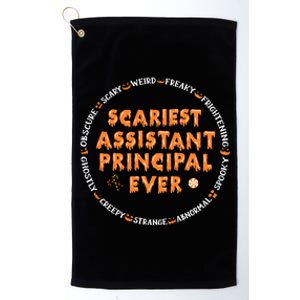 Halloween Scariest Assistant Principal Gift Platinum Collection Golf Towel