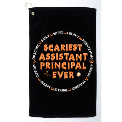 Halloween Scariest Assistant Principal Gift Platinum Collection Golf Towel