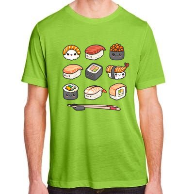 Happy Sushi Anime Kawaii Set Japanese Food Lover Otaku Ga Gift Adult ChromaSoft Performance T-Shirt