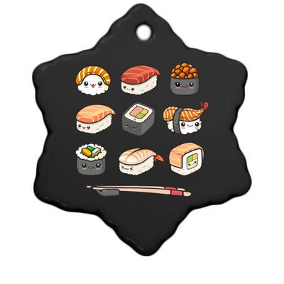 Happy Sushi Anime Kawaii Set Japanese Food Lover Otaku Ga Gift Ceramic Star Ornament