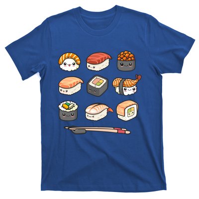 Happy Sushi Anime Kawaii Set Japanese Food Lover Otaku Ga Gift T-Shirt