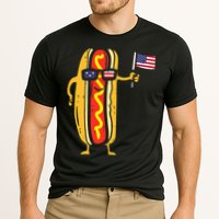 Hotdog Sunglasses American Flag USA Funny 4th Of July Fourth Cooling Performance Crew T-Shirt