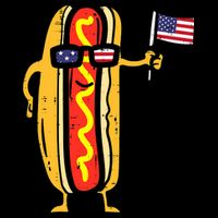 Hotdog Sunglasses American Flag USA Funny 4th Of July Fourth Cooling Performance Long Sleeve Crew