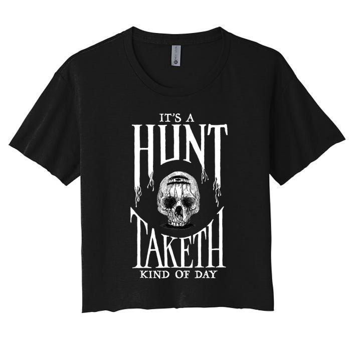 Hunt Showdown Anniversary Three of Skulls Black Women's Crop Top Tee