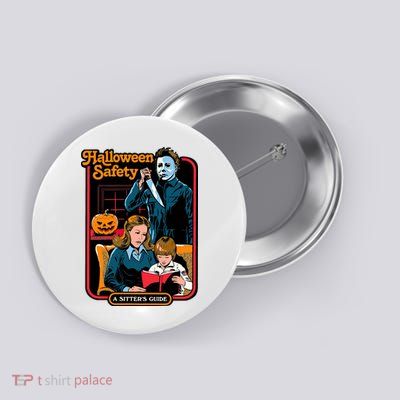Halloween Safety A Sisters Guide Horror Movie Night Button