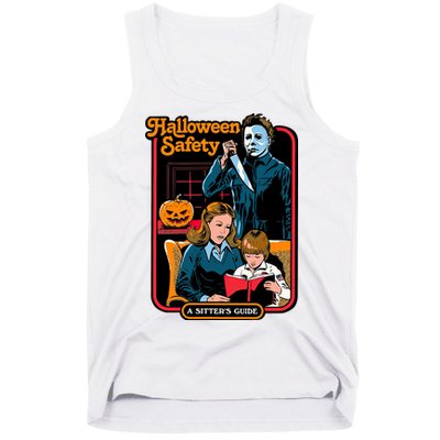 Halloween Safety A Sisters Guide Horror Movie Night Tank Top