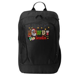 Howdy Santa African Afro Santa Black Western Cow Xmas Gift City Backpack