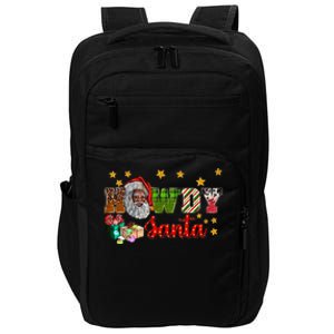 Howdy Santa African Afro Santa Black Western Cow Xmas Gift Impact Tech Backpack