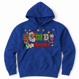 Howdy Santa African Afro Santa Black Western Cow Xmas Gift Hoodie