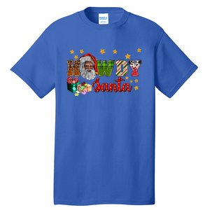 Howdy Santa African Afro Santa Black Western Cow Xmas Gift Tall T-Shirt