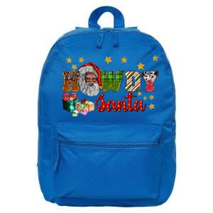 Howdy Santa African Afro Santa Black Western Cow Xmas Gift 16 in Basic Backpack