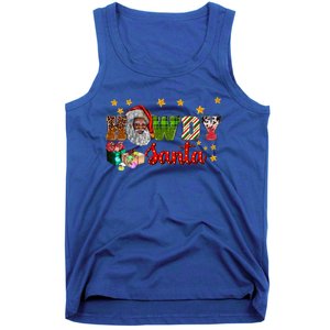 Howdy Santa African Afro Santa Black Western Cow Xmas Gift Tank Top