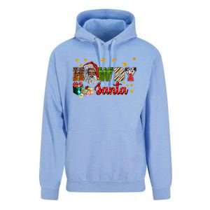 Howdy Santa African Afro Santa Black Western Cow Xmas Gift Unisex Surf Hoodie