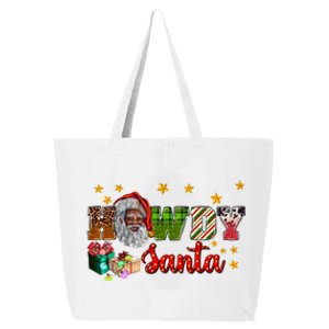 Howdy Santa African Afro Santa Black Western Cow Xmas Gift 25L Jumbo Tote