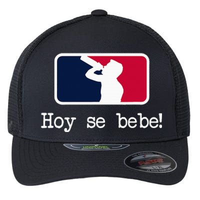 Hoy Se Bebe Latino Spanish Funny Flexfit Unipanel Trucker Cap