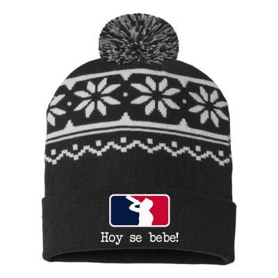 Hoy Se Bebe Latino Spanish Funny USA-Made Snowflake Beanie