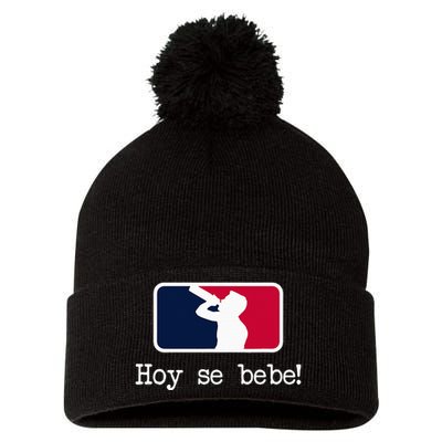 Hoy Se Bebe Latino Spanish Funny Pom Pom 12in Knit Beanie