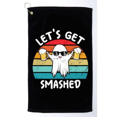 Halloween Squad Beer Lovers LetS Get Smashed Vintage Gift Platinum Collection Golf Towel