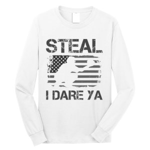 High School Baseball Catcher Gear American Flag Sports Long Sleeve Shirt