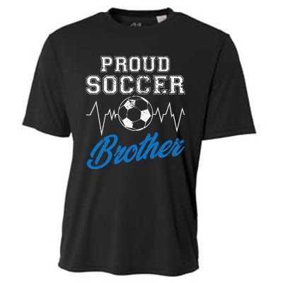 Heartbeat Soccer ball Proud Soccer Brother Soccer lovers Cooling Performance Crew T-Shirt