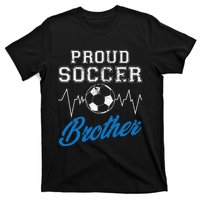 Heartbeat Soccer ball Proud Soccer Brother Soccer lovers T-Shirt