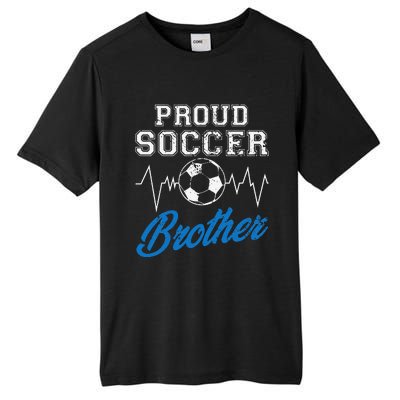 Heartbeat Soccer ball Proud Soccer Brother Soccer lovers Tall Fusion ChromaSoft Performance T-Shirt