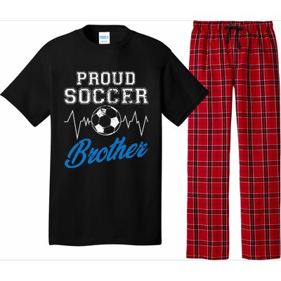 Heartbeat Soccer ball Proud Soccer Brother Soccer lovers Pajama Set