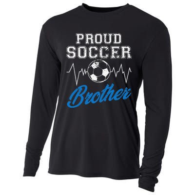 Heartbeat Soccer ball Proud Soccer Brother Soccer lovers Cooling Performance Long Sleeve Crew