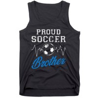 Heartbeat Soccer ball Proud Soccer Brother Soccer lovers Tank Top