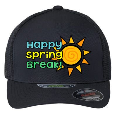 Happy Spring Break Sun Flexfit Unipanel Trucker Cap