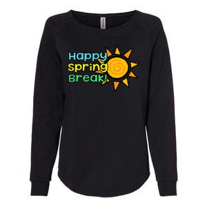 Happy Spring Break Sun Womens California Wash Sweatshirt