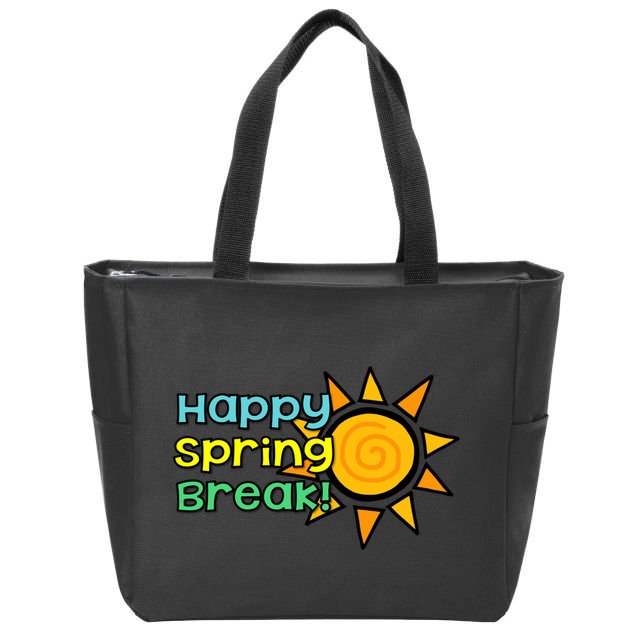 Happy Spring Break Sun Zip Tote Bag