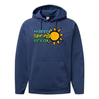 Happy Spring Break Sun Performance Fleece Hoodie