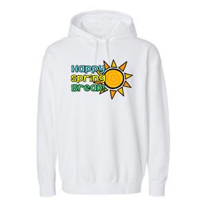 Happy Spring Break Sun Garment-Dyed Fleece Hoodie