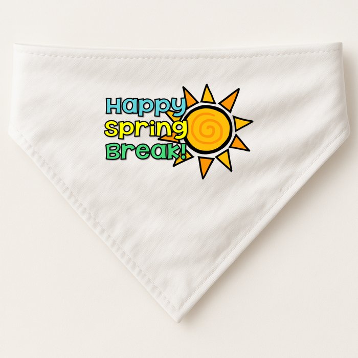 Happy Spring Break Sun USA-Made Doggie Bandana