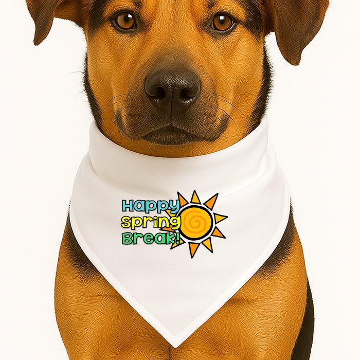 Happy Spring Break Sun USA-Made Doggie Bandana