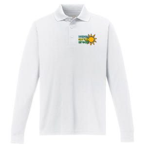 Happy Spring Break Sun Performance Long Sleeve Polo