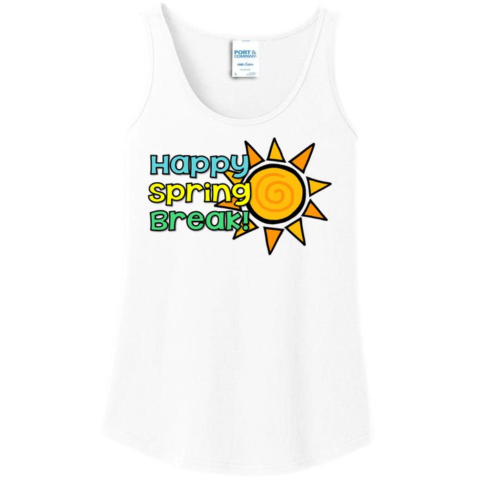 Happy Spring Break Sun Ladies Essential Tank