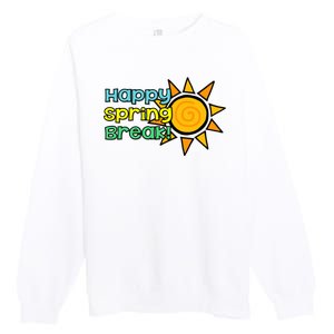 Happy Spring Break Sun Premium Crewneck Sweatshirt