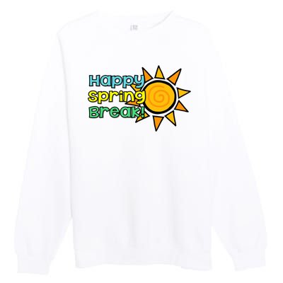 Happy Spring Break Sun Premium Crewneck Sweatshirt