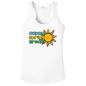 Happy Spring Break Sun Ladies PosiCharge Competitor Racerback Tank