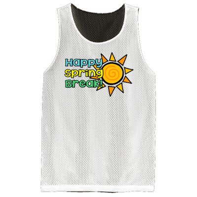 Happy Spring Break Sun Mesh Reversible Basketball Jersey Tank