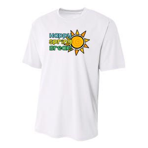 Happy Spring Break Sun Youth Performance Sprint T-Shirt