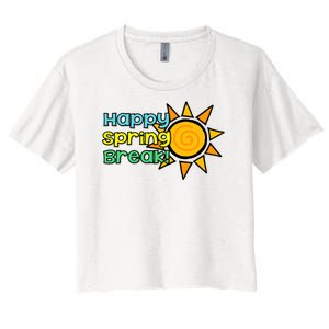 Happy Spring Break Sun Women's Crop Top Tee